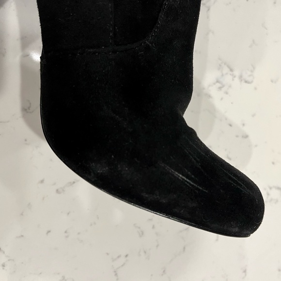 Lulus Black Suede Over the Knee Boots - Picture 4 of 6